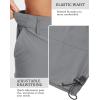imageTACVASEN Mens Capri Pants 7 Pockets 34 Quick Dry WaterResistant Workout Cargo Hiking ShortsLight Grey