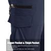 imageTACVASEN Mens Capri Pants 7 Pockets 34 Quick Dry WaterResistant Workout Cargo Hiking ShortsNavy