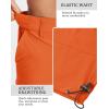 imageTACVASEN Mens Capri Pants 7 Pockets 34 Quick Dry WaterResistant Workout Cargo Hiking ShortsOrange