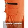 imageTACVASEN Mens Capri Pants 7 Pockets 34 Quick Dry WaterResistant Workout Cargo Hiking ShortsOrange