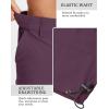 imageTACVASEN Mens Capri Pants 7 Pockets 34 Quick Dry WaterResistant Workout Cargo Hiking ShortsPurple Red