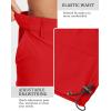 imageTACVASEN Mens Capri Pants 7 Pockets 34 Quick Dry WaterResistant Workout Cargo Hiking ShortsTomato Red