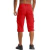 imageTACVASEN Mens Capri Pants 7 Pockets 34 Quick Dry WaterResistant Workout Cargo Hiking ShortsTomato Red