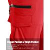 imageTACVASEN Mens Capri Pants 7 Pockets 34 Quick Dry WaterResistant Workout Cargo Hiking ShortsTomato Red