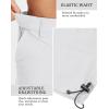 imageTACVASEN Mens Capri Pants 7 Pockets 34 Quick Dry WaterResistant Workout Cargo Hiking ShortsWhite