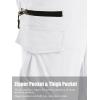 imageTACVASEN Mens Capri Pants 7 Pockets 34 Quick Dry WaterResistant Workout Cargo Hiking ShortsWhite