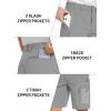 imageTACVASEN Mens Hiking Cargo Shorts Lightweight Quick Dry Water Resistant Stretch Golf Shorts for Outdoor Fishing TravelLight Grey