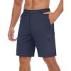 imageTACVASEN Mens Hiking Cargo Shorts Lightweight Quick Dry Water Resistant Stretch Golf Shorts for Outdoor Fishing TravelNavy