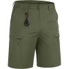 imageTACVASEN Mens Hiking Cargo Shorts Quick Dry Lightweight for Outdoor Golf Fishing Tactical Casual with Multi PocketsArmy Green