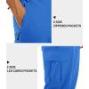 imageTACVASEN Mens Capri Pants Long Shorts Below Knee Cargo Shorts 34 Hiking Lightweight Quick Dry with Pockets for WorkoutAzure