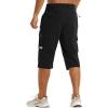 imageTACVASEN Mens Capri Pants Long Shorts Below Knee Cargo Shorts 34 Hiking Lightweight Quick Dry with Pockets for WorkoutBlack