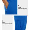 imageTACVASEN Mens Capri Pants Long Shorts Below Knee Cargo Shorts 34 Hiking Lightweight Quick Dry with Pockets for WorkoutColor Blue