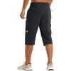 imageTACVASEN Mens Capri Pants Long Shorts Below Knee Cargo Shorts 34 Hiking Lightweight Quick Dry with Pockets for WorkoutDark Grey