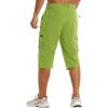imageTACVASEN Mens Capri Pants Long Shorts Below Knee Cargo Shorts 34 Hiking Lightweight Quick Dry with Pockets for WorkoutG Green