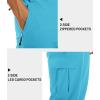 imageTACVASEN Mens Capri Pants Long Shorts Below Knee Cargo Shorts 34 Hiking Lightweight Quick Dry with Pockets for WorkoutIce Blue