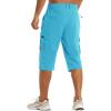 imageTACVASEN Mens Capri Pants Long Shorts Below Knee Cargo Shorts 34 Hiking Lightweight Quick Dry with Pockets for WorkoutIce Blue