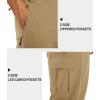 imageTACVASEN Mens Capri Pants Long Shorts Below Knee Cargo Shorts 34 Hiking Lightweight Quick Dry with Pockets for WorkoutKhaki