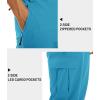 imageTACVASEN Mens Capri Pants Long Shorts Below Knee Cargo Shorts 34 Hiking Lightweight Quick Dry with Pockets for WorkoutLake Blue