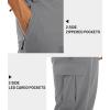 imageTACVASEN Mens Capri Pants Long Shorts Below Knee Cargo Shorts 34 Hiking Lightweight Quick Dry with Pockets for WorkoutLight Grey