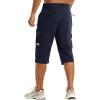 imageTACVASEN Mens Capri Pants Long Shorts Below Knee Cargo Shorts 34 Hiking Lightweight Quick Dry with Pockets for WorkoutNavy