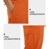 imageTACVASEN Mens Capri Pants Long Shorts Below Knee Cargo Shorts 34 Hiking Lightweight Quick Dry with Pockets for WorkoutOrange