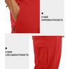 imageTACVASEN Mens Capri Pants Long Shorts Below Knee Cargo Shorts 34 Hiking Lightweight Quick Dry with Pockets for WorkoutTomato Red