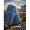 imageTACVASEN Mens Cargo Shorts Quick Dry Lightweight Elastic Waist 5 Zipper Pockets 10quot Shorts Outdoor Fishing Hiking GolfBlue Grey