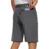 imageTACVASEN Mens Cargo Shorts Quick Dry Lightweight Elastic Waist 5 Zipper Pockets 10quot Shorts Outdoor Fishing Hiking GolfDark Grey