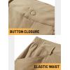imageTACVASEN Mens Cargo Shorts Quick Dry Lightweight Elastic Waist 5 Zipper Pockets 10quot Shorts Outdoor Fishing Hiking GolfKhaki