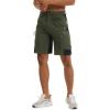 imageTACVASEN Mens Hiking Cargo Shorts 10quot with Zipper Pockets Mens Shorts Casual Stretch Waist Golf Shorts Outdoor SummerGreen