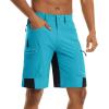 imageTACVASEN Mens Hiking Cargo Shorts 10quot with Zipper Pockets Mens Shorts Casual Stretch Waist Golf Shorts Outdoor SummerIce Blue