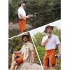 imageTACVASEN Mens Hiking Cargo Shorts 10quot with Zipper Pockets Mens Shorts Casual Stretch Waist Golf Shorts Outdoor SummerOrange