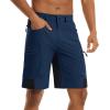 imageTACVASEN Mens Hiking Cargo Shorts 10quot with Zipper Pockets Mens Shorts Casual Stretch Waist Golf Shorts Outdoor SummerRoyal Blue
