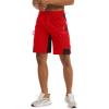 imageTACVASEN Mens Hiking Cargo Shorts 10quot with Zipper Pockets Mens Shorts Casual Stretch Waist Golf Shorts Outdoor SummerTomato Red