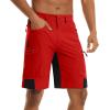 imageTACVASEN Mens Hiking Cargo Shorts 10quot with Zipper Pockets Mens Shorts Casual Stretch Waist Golf Shorts Outdoor SummerTomato Red