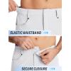 imageTACVASEN Mens Hiking Cargo Shorts 10quot with Zipper Pockets Mens Shorts Casual Stretch Waist Golf Shorts Outdoor SummerWhite