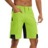 imageTACVASEN Mens Hiking Cargo Shorts 10quot with Zipper Pockets Mens Shorts Casual Stretch Waist Golf Shorts Outdoor SummerYellow Green
