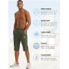 imageTACVASEN Mens Quick Dry Hiking 34 Long Capri Shorts Athletic Workout Running Shorts with Zipper PocketsArmy Green