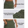 imageTACVASEN Mens Quick Dry Hiking 34 Long Capri Shorts Athletic Workout Running Shorts with Zipper PocketsArmy Green