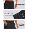 imageTACVASEN Mens Quick Dry Hiking 34 Long Capri Shorts Athletic Workout Running Shorts with Zipper PocketsBlack