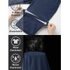 imageTACVASEN Mens Quick Dry Hiking 34 Long Capri Shorts Athletic Workout Running Shorts with Zipper PocketsBlue