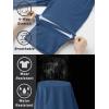 imageTACVASEN Mens Quick Dry Hiking 34 Long Capri Shorts Athletic Workout Running Shorts with Zipper PocketsBlue Grey