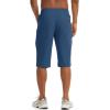 imageTACVASEN Mens Quick Dry Hiking 34 Long Capri Shorts Athletic Workout Running Shorts with Zipper PocketsBlue Grey