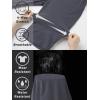 imageTACVASEN Mens Quick Dry Hiking 34 Long Capri Shorts Athletic Workout Running Shorts with Zipper PocketsGray