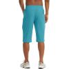 imageTACVASEN Mens Quick Dry Hiking 34 Long Capri Shorts Athletic Workout Running Shorts with Zipper PocketsLake Blue