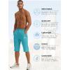 imageTACVASEN Mens Quick Dry Hiking 34 Long Capri Shorts Athletic Workout Running Shorts with Zipper PocketsLake Blue