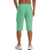 imageTACVASEN Mens Quick Dry Hiking 34 Long Capri Shorts Athletic Workout Running Shorts with Zipper PocketsMint Green