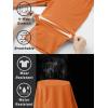 imageTACVASEN Mens Quick Dry Hiking 34 Long Capri Shorts Athletic Workout Running Shorts with Zipper PocketsOrange