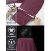 imageTACVASEN Mens Quick Dry Hiking 34 Long Capri Shorts Athletic Workout Running Shorts with Zipper PocketsPurple Red