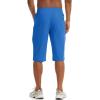 imageTACVASEN Mens Quick Dry Hiking 34 Long Capri Shorts Athletic Workout Running Shorts with Zipper PocketsRoyal Blue